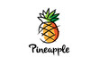 Creative Artistic Pineapple Fruit Logo Symbol Design Illustration