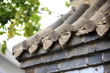 The eaves of the ancient Chinese architecture