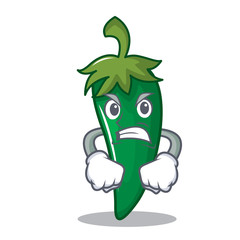 Poster - Angry green chili character cartoon