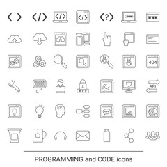 Programming icon set