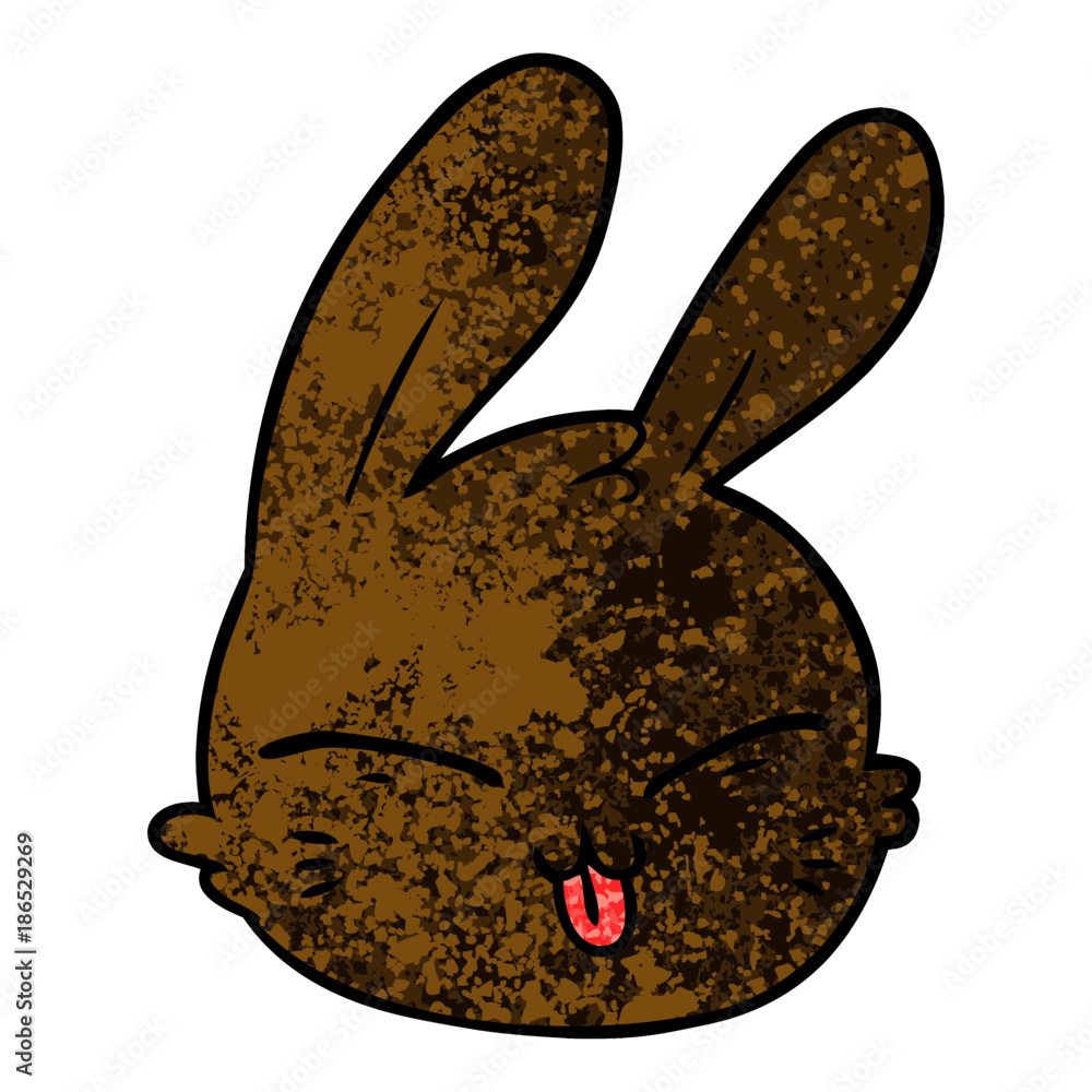 cartoon rabbit face Stock Vector | Adobe Stock
