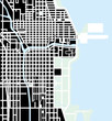 Urban vector city map of Chicago, USA
