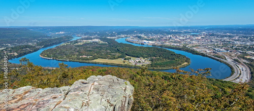 Fotografía Overlook View Of Moccasin Bend, The Tennessee River And The City Of Chattanooga