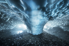 Interior Of Ice Cave At North Cascades National Park