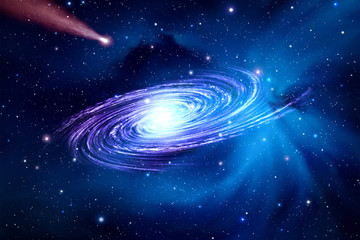 Wall Mural - Spiral galaxy top view