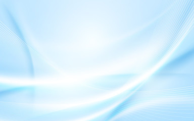 Aufkleber - Abstract soft blue wavy with blurred light curved lines background