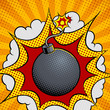 © Oleksandr Pokusai - Exploding bomb pop art vector illustration