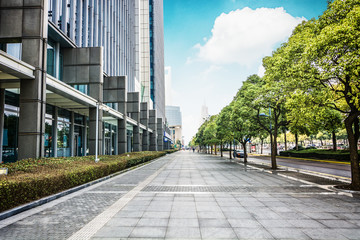 Poster - entrance of modern office building