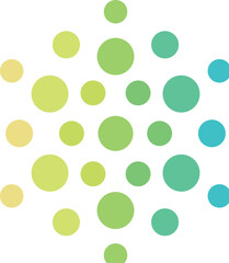 Aufkleber - Medical abstract vector symbol, circular bright halftone icon. New technology logo.