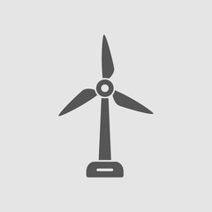 Windmill icon flat