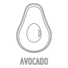 Avocado Icon. Outline Illustration Of Avocado Vector Icon For Web
