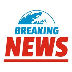 Announcement of breaking news icon. Flat illustration of anouncement of breaking news ector icon for web.