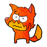 Fototapeta Dinusie - cartoon annoyed fox