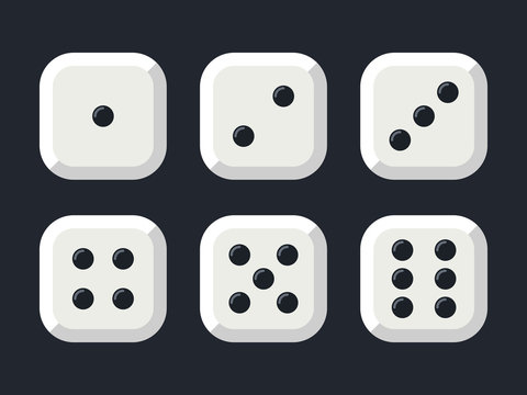 craps. white dice vector illustration