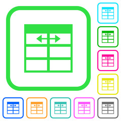 Poster - Spreadsheet adjust table column width vivid colored flat icons