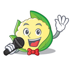 Poster - Singing cauliflower character cartoon style