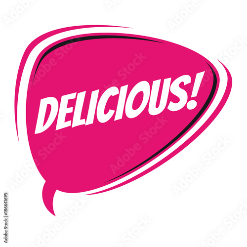 Fotografía delicious retro speech balloon