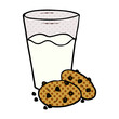 cartoon cookies and milk
