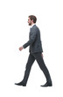 © ASDF - side view. businessman goes forward.