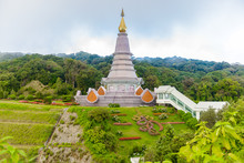 Landmark Landscape Pagoda Noppamethanedol & Noppapol Phumsiri In Doi Inthanon National Park