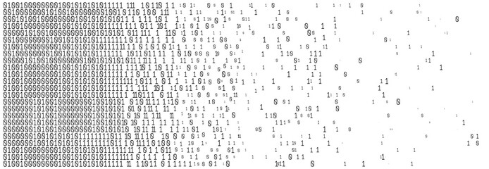 Binary code digital technology. Data Sorting. From Chaos to System. Artificial intelligence.Big data.Smart system. 