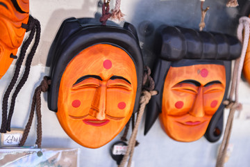 Wall Mural - Korean traditional souvenir 'Hahoe masks