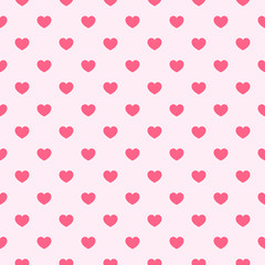 Aufkleber - Vector seamless pattern with hearts.