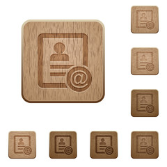 Sticker - Contact email wooden buttons