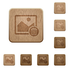 Sticker - Delete image wooden buttons