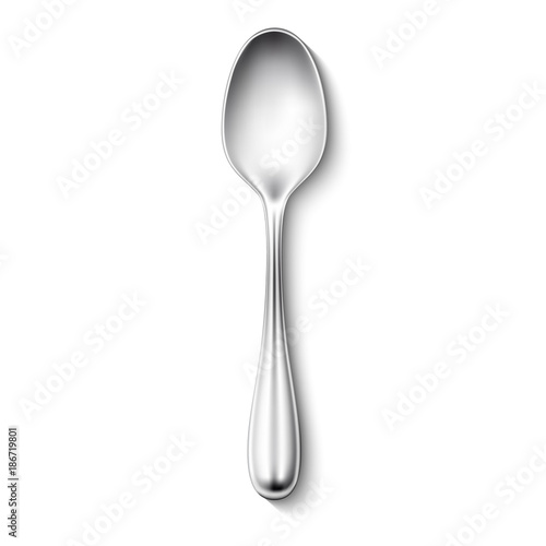 Fotomural Realistic vector spoon mockup isolated