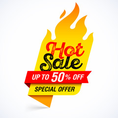 Wall Mural - Hot Sale banner, special offer, up to 50% off