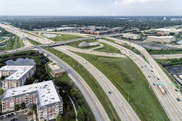 Wall Mural - Suburban Overpass and Highway