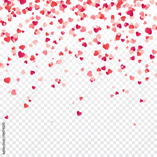 Heart Confetti Valentines Womens Mothers Day Background With Heart Confetti Valentines Womens Mothers Day Background With Falling Red And Pink Paper