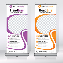 Roll up banner design template