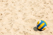 Volleyball on empty beach