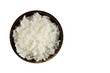 cooked rice on white background