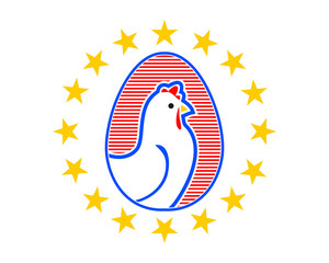 Canvas Print - chicken star hen poultry livestock animal image vector