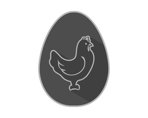 Canvas Print - black egg chicken hen poultry livestock animal image vector