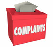 Complaints Comments Bad Negative Feedback Box 3d Illustration