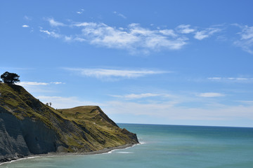 Canvas Print - Beach panorama near Canterbury, New Zealand