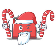 Poster - Santa with candy tool box character cartoon