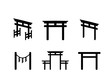 © jiaking1 - Set of Torii icon in silhouette style