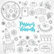 Hand drawn Passover design elements