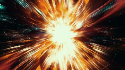 Wall Mural - space 2133: traveling inside a wormhole in deep space (loop).