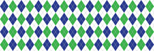 Green And Blue Argyle Background