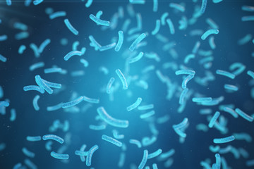 Wall Mural - 3d illustration virus, bacteria, cell infected organism, virus abstract background. hepatitis viruse