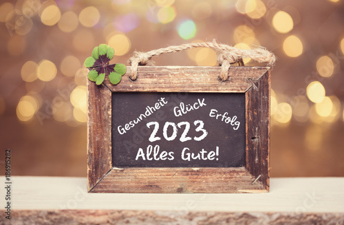 Poster Neujahr Silvester Karte Hintergrund 2023