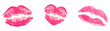  Kuss Abdrücke, Pink