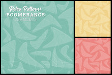 Retro Boomerang Seamless Pattern 3 Retro Colors