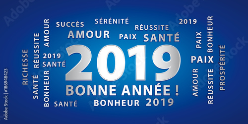 Bonne Annee 19 Banniere De Vœux Bleu Et Argent Stock Vector Adobe Stock Bonne Annee 19 Banniere De Vœux Bleu Et Argent Stock Vector Adobe Stock